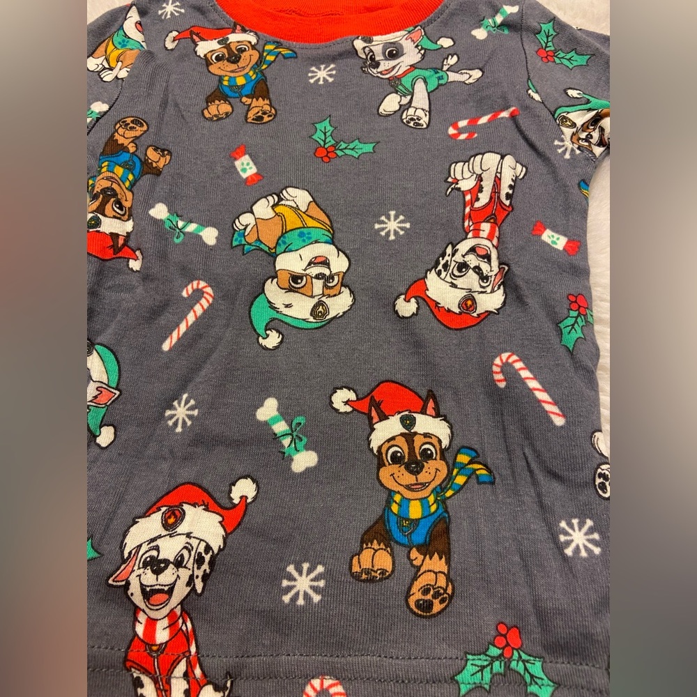 NWOT Nickelodeon 2-piece Paw Patrol 2T toddler Christmas character pajamas - Picture 4 of 5